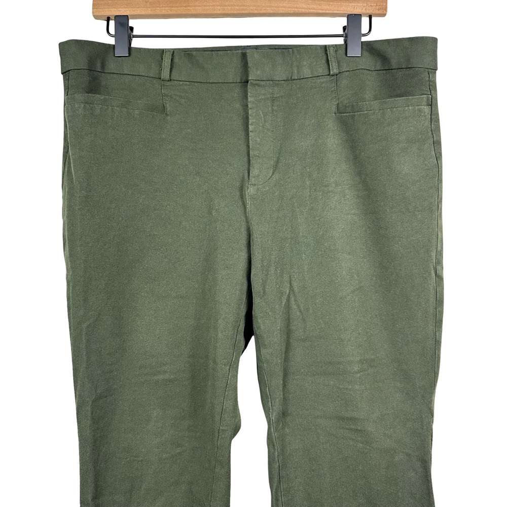 Banana Republic Sloan Curvy Fit Green Stretch Business Casual Pants Size 14 - Picture 3 of 11